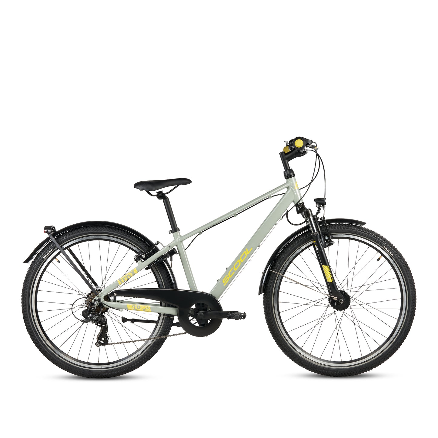 S'COOL troX pro 26-K7 - Pebble Grey/Yellow