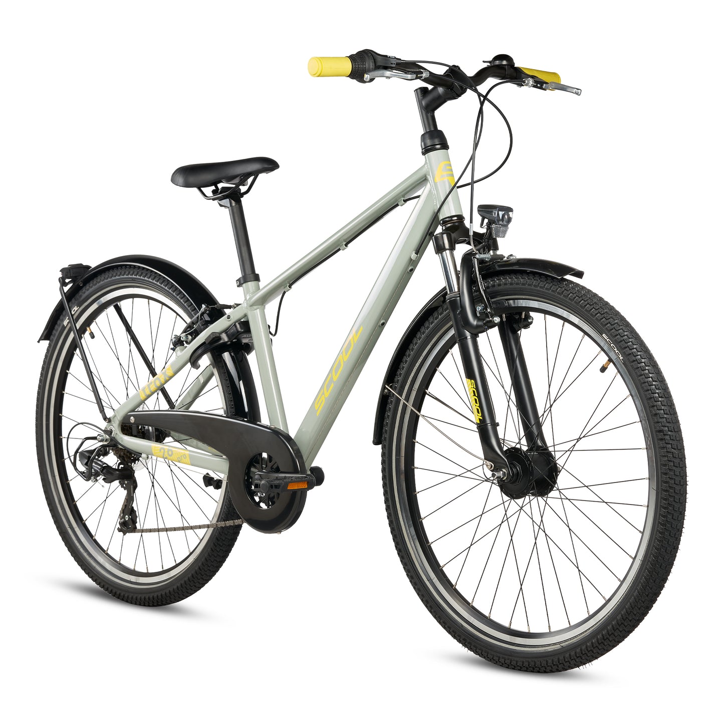 S'COOL troX pro 26-K7 - Pebble Grey/Yellow